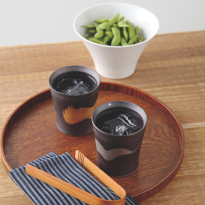 『wabi cup』　金・銀刷毛　スリムカップ