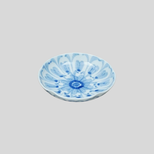 古染菊　小皿