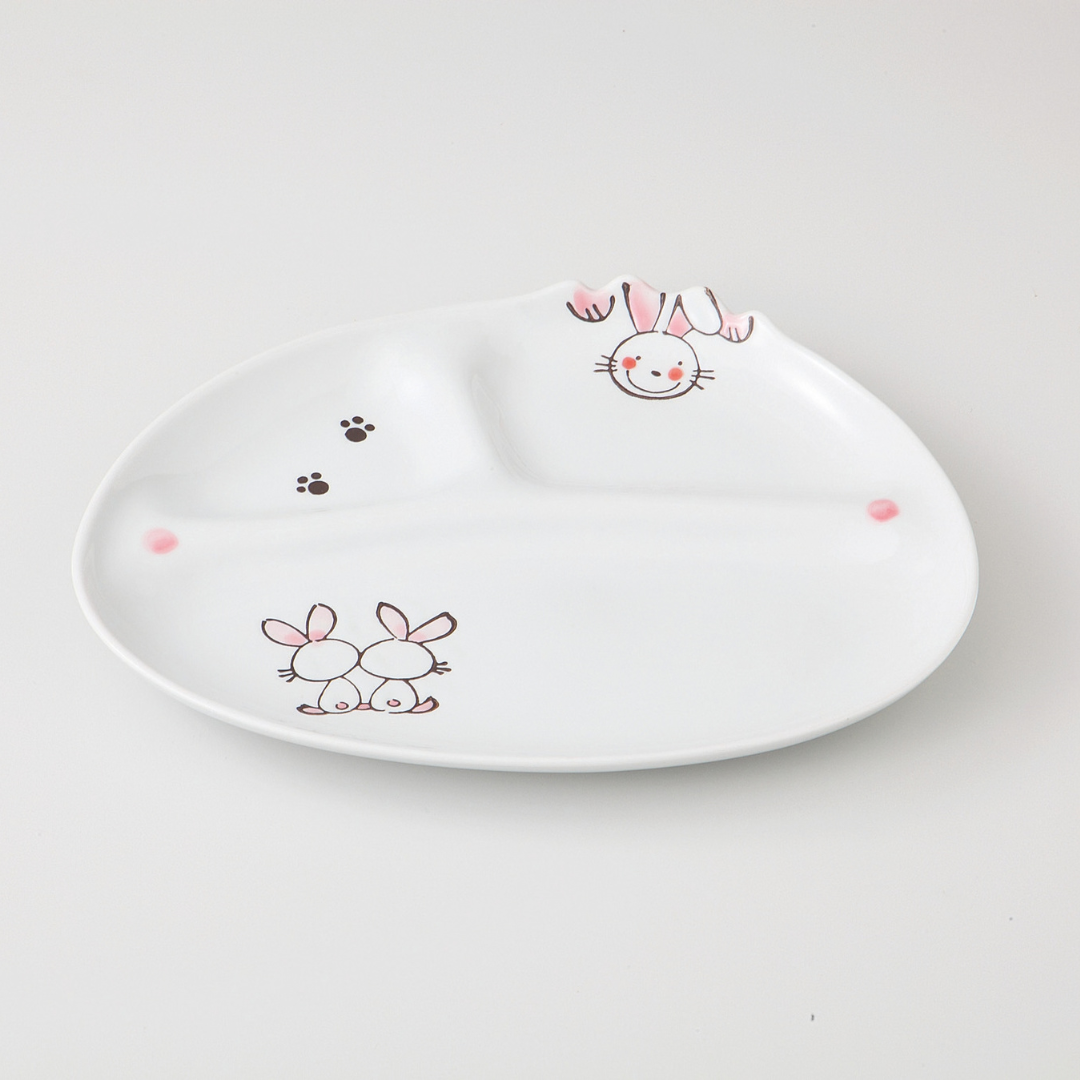 アニマル子供食器　仕切り皿（小）