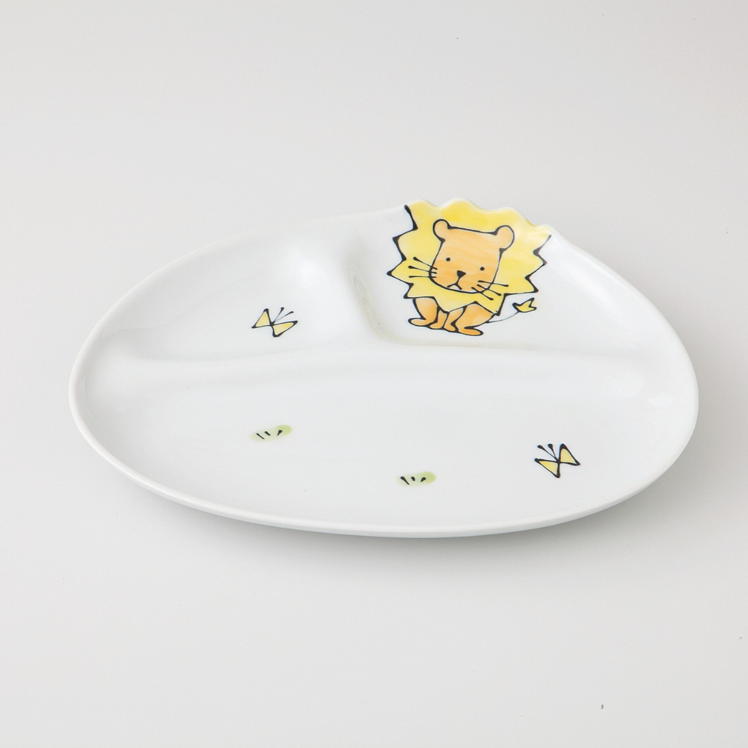 アニマル子供食器　仕切り皿（小）