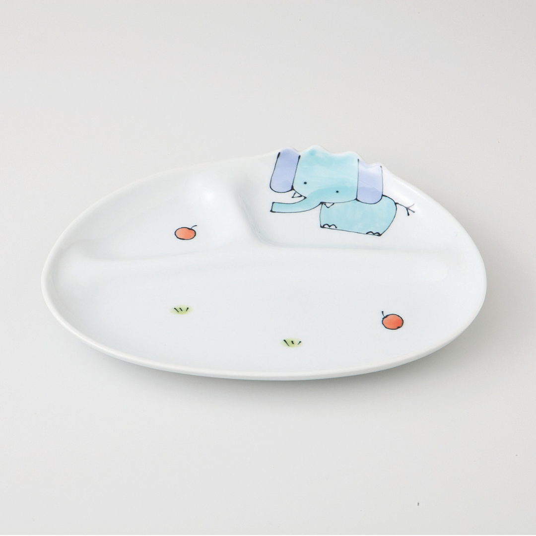 アニマル子供食器　仕切り皿（小）