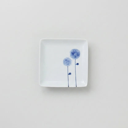 flowers　角取皿