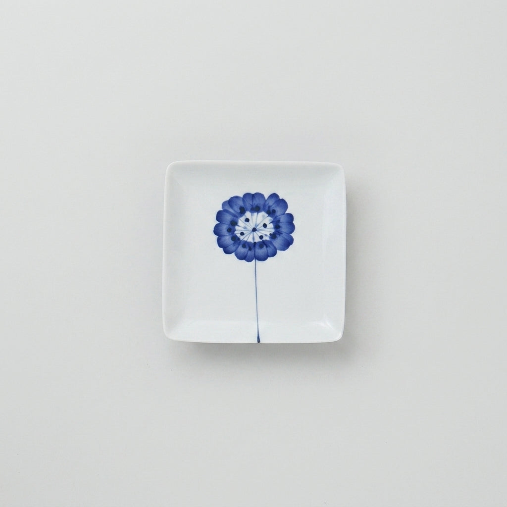 flowers　角取皿