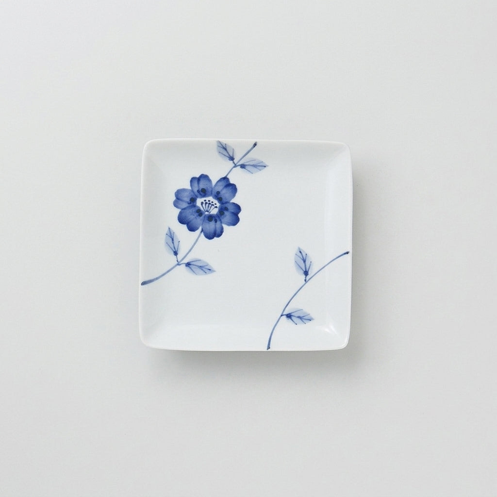 flowers　角取皿
