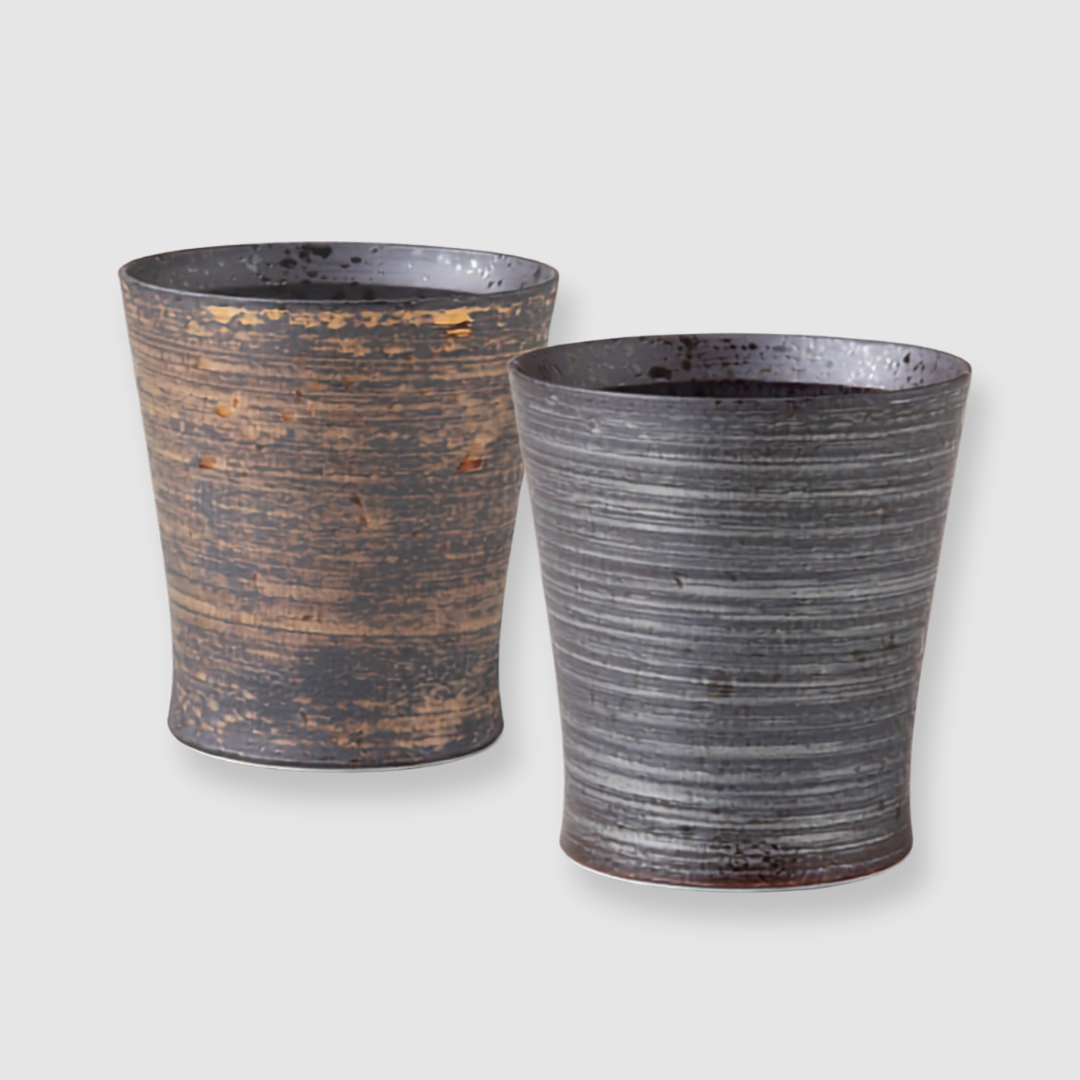 『wabi cup』　金・銀彩　スリムカップ