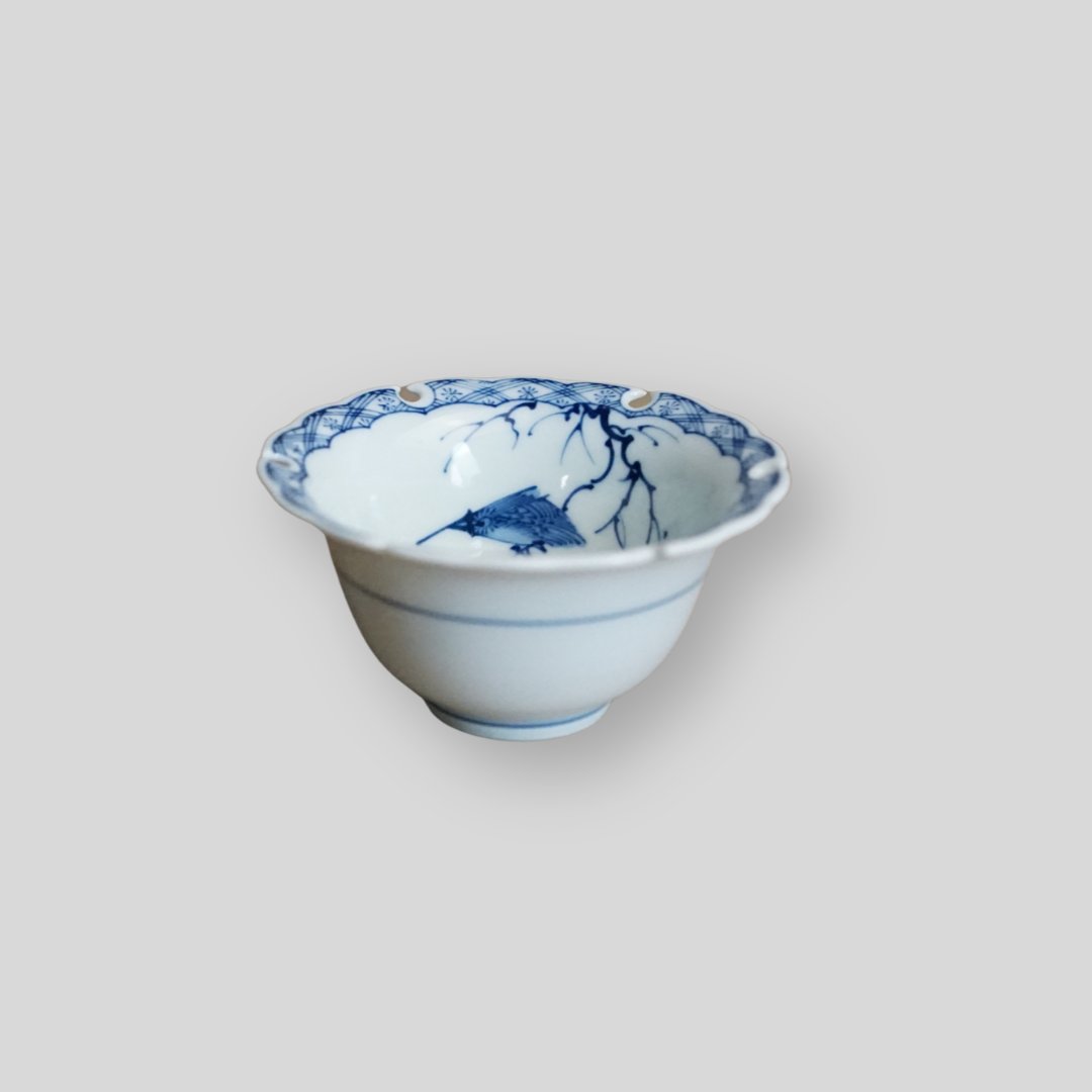 波佐見焼　　　　　　　　　【OUTLET -アウトレット-】　　　　かわせみ景画　　雪輪小付