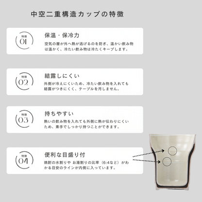 焼酎カップ（中空二重構造）　　